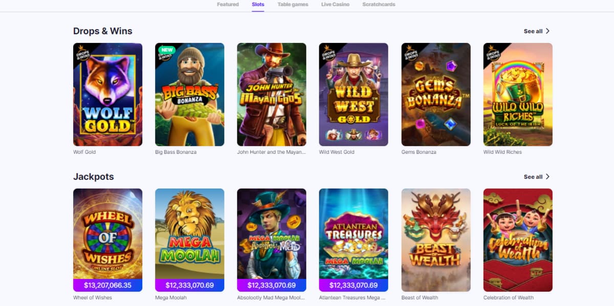 MegaRush Casino Slot Games