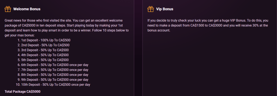 Casinonic Casino Bonus