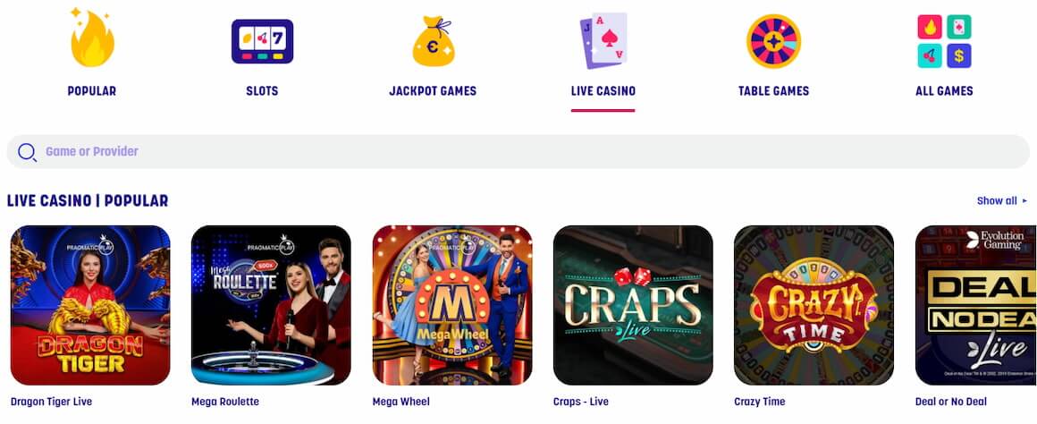 Caxino Casino Live Table Games